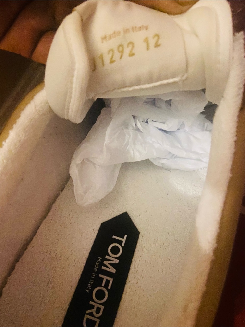 Tom Ford Men's Tan & White Runner Sneakers - Picture 9 of 12